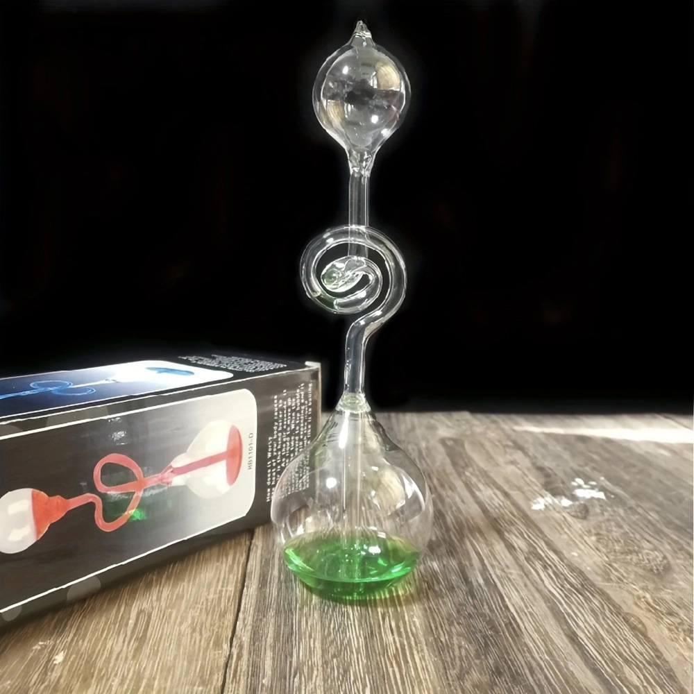 Termómetro de vidrio de amor experimento de ciencias físicas creativo de Franklin termómetro de hierva de mano