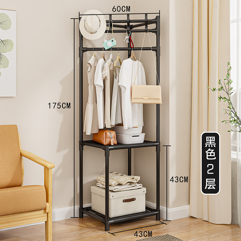 新簡易多機能コーナーコートラックの壁の隅に服を掛けます。|undefined