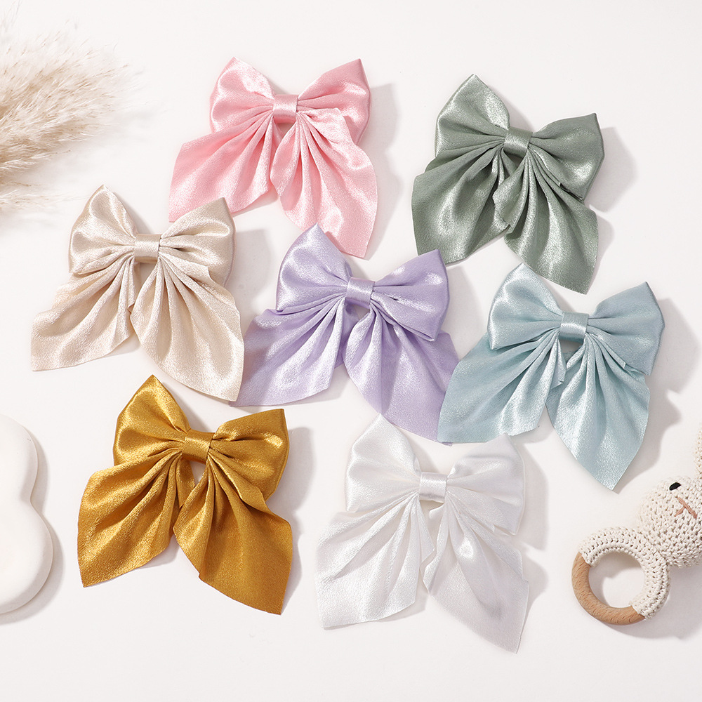 15g Weight Hair Clip Hair Accessories Type 10 Colors Mixed Quantity Holiday, Daily Occasion Bow Knot Pattern Girl'S Gender Simple Style, Classic Style Style Girl'S Simple Style Classic Style Bow Knot Hair Clip 4