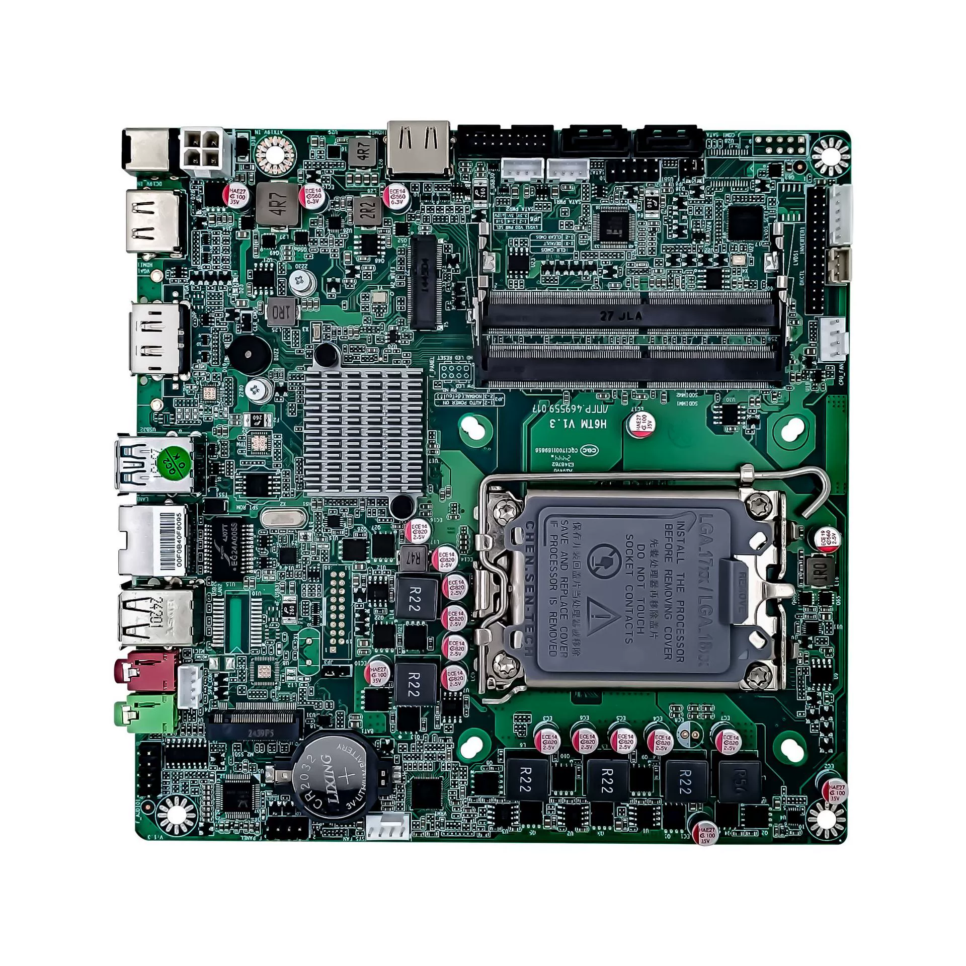 微特迈 W-H6TM 12‑е поколение, чипсет H610, двойной HDMI, двойной сетевой порт, 6COM промышленная плата управления H610 с двумя сетевыми портами