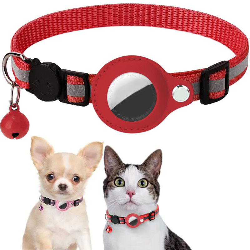 Airtagペット用首輪反射防止ベル付き首輪猫用首輪Findmy専用ロケータ|undefined