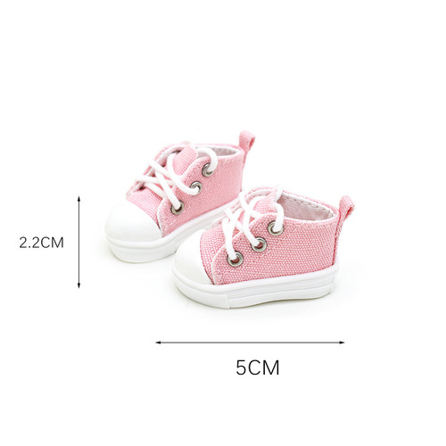6-inch BJD Doll Shoes, 20cm Cotton Doll Canvas Shoes, 30cm Barbie-style Baby Shoes with Laces