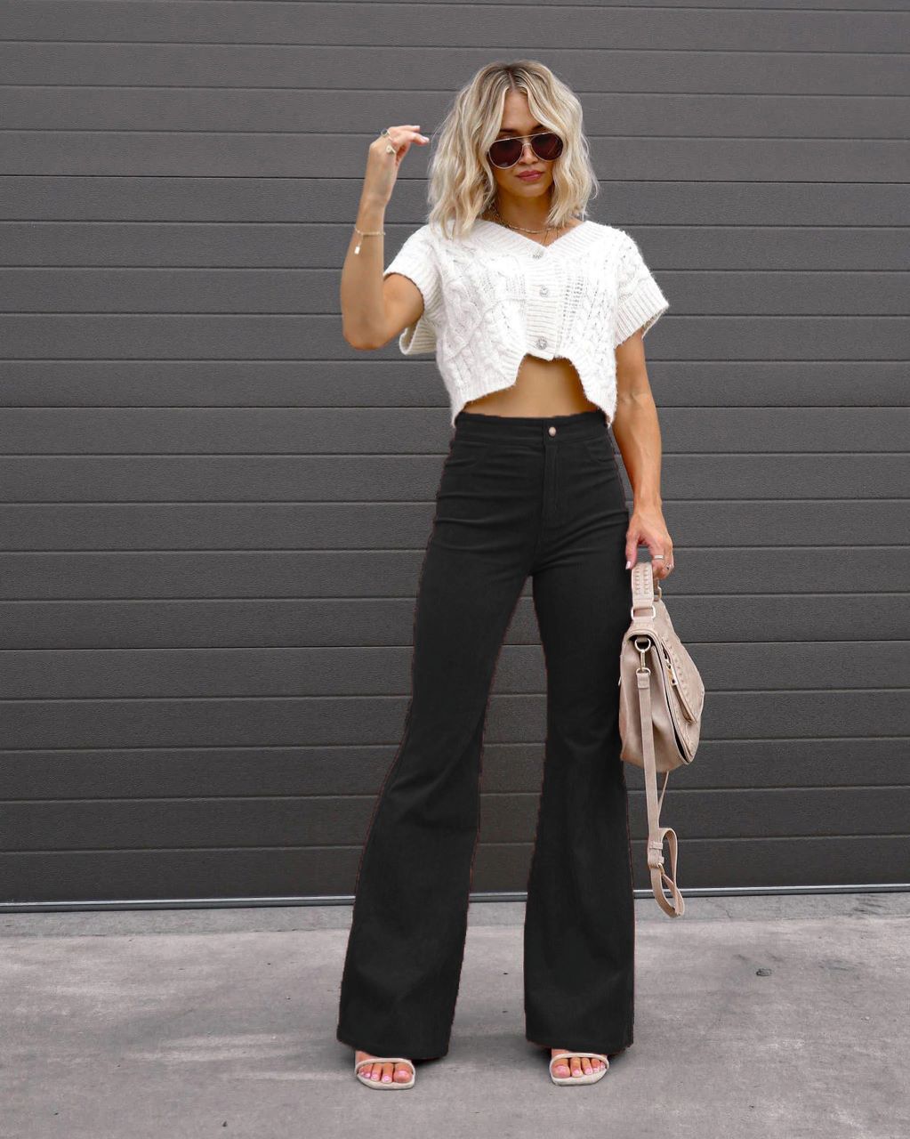 Women's Daily Streetwear Solid Color Full Length Casual Pants Flared Pants display picture 15
