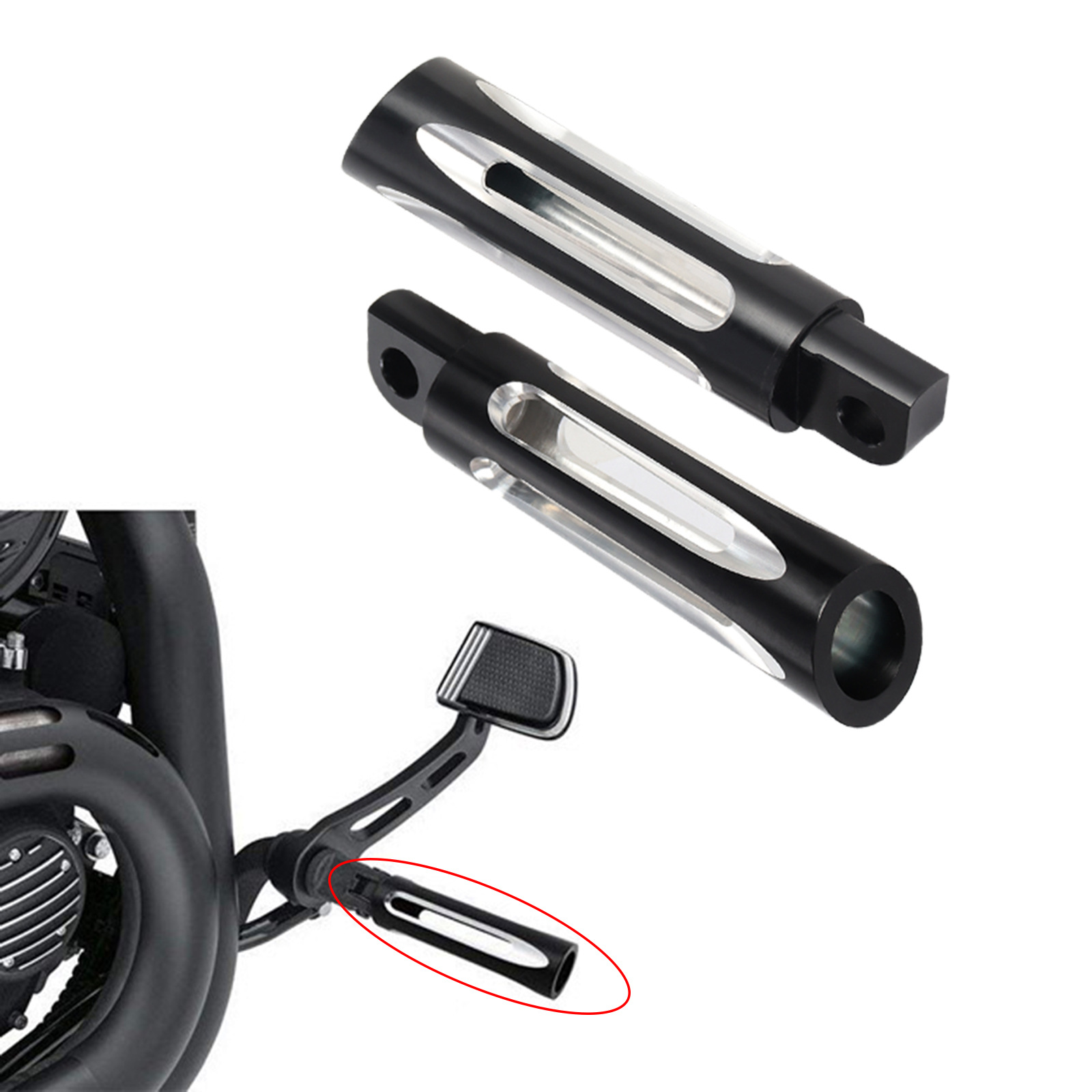 Suitable for Harley CNC modification retro hollow pedal XL883 1200 X48 72 large glide
