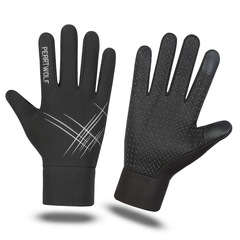 Windproof and waterproof, fleecy-lined warm winter motorbike cold-weather riding gear, full-finger cycling gloves for men, stylish