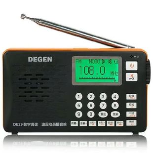 Degen/Dejin DE29 Radio Full Band Rechargeable Card Speaker for the Elderly Portable Mini External