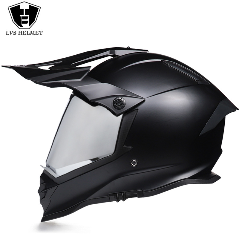Nuevo off-road tire casco de doble lente carretera tire casco completo motocicleta Larga Distancia unisex Four Seasons universal LVS