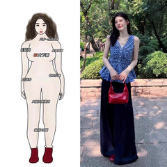 夏季搭配2025甜美大码微胖mm格子褶皱无袖上衣ootd穿搭独特减龄女