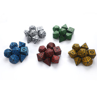 Patterned Polyhedral Dice Digital Dice Running Group Board Game Accessories 4/6/8/10/12/20-Sided Dice Chess and Card Game