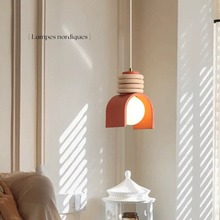 中古奶油风卧室床头吊灯北欧简约设计师民宿复古餐厅吧台过道吊灯