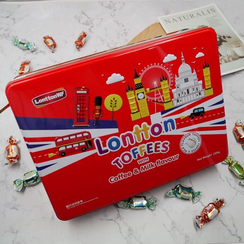 Malaysia Imported London WF Milk Coffee Flavored Toffee Candy Gift Box 268g/Box Wedding Celebration Full Moon