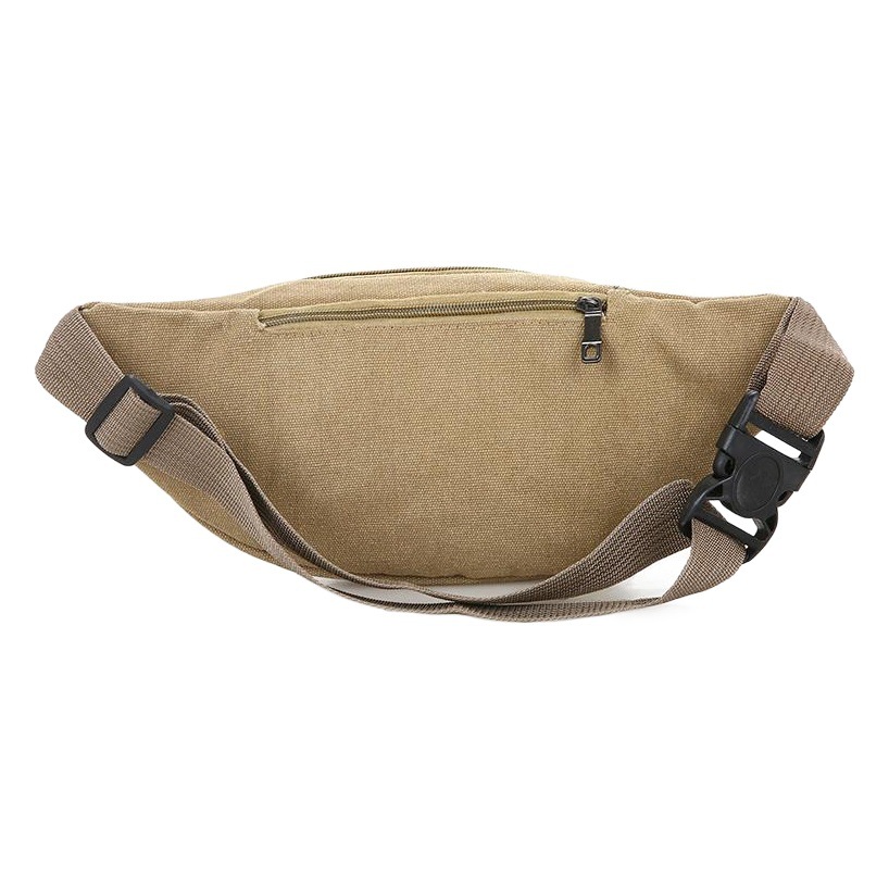 Waist bag men's and women's large capacity multi-functional site work canvas bag outdoor leisure fashion chest bag manufacturers wholesale