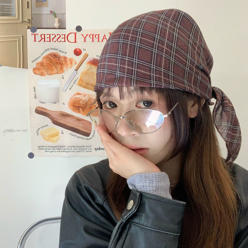 韩系春秋季复古文艺小方巾女时尚百搭包头巾复古小领巾高级感装饰|undefined