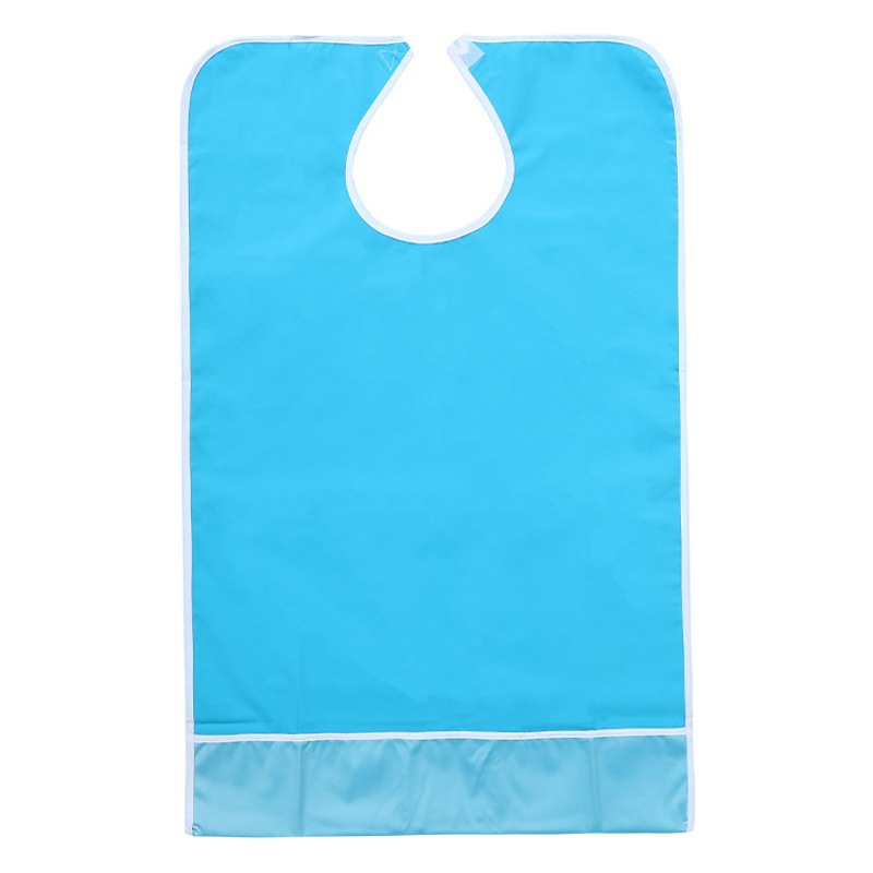 PVC impermeable y libre de aceite babero adulto para los pacientes de edad avanzada comer y comedor babero delantal Babero con babero