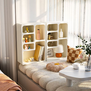 Bay Window Storage Cabinet Bedroom Desk Cosmetics Small Cabinet Simple Bookshelf Standing Balcony Storage Cabinet Window Sill Storage Cabinet