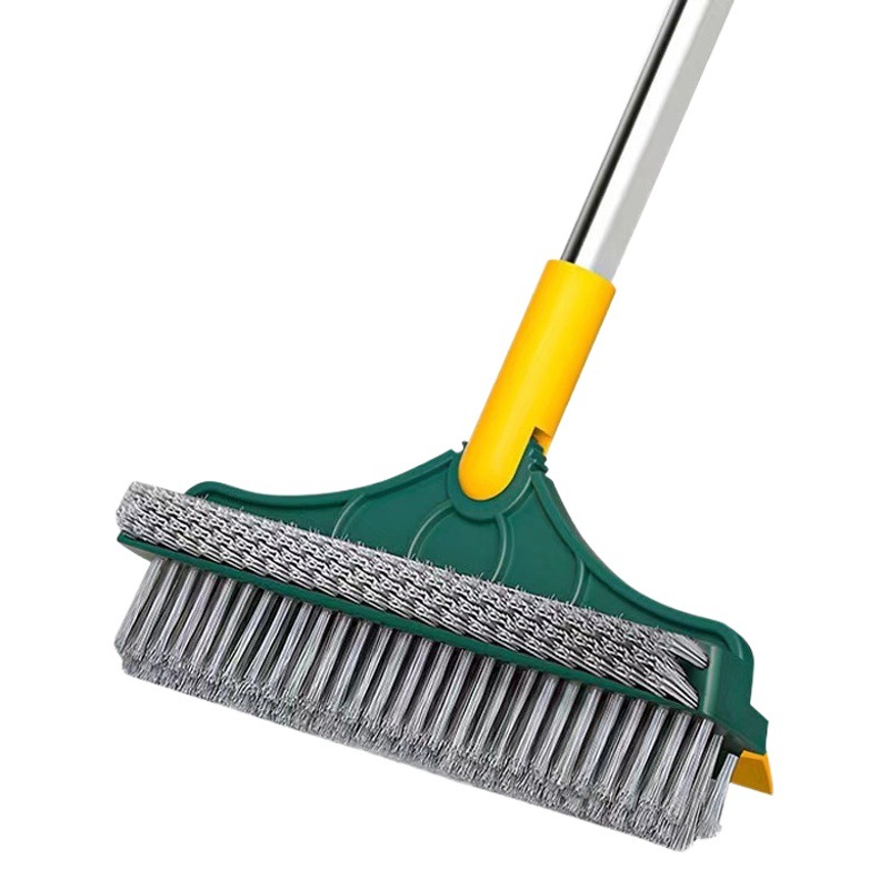 Cepillo para el piso del inodoro cepillo raspador de limpieza cepillo para el piso cepillo de costura tres en uno mango largo artefacto de eliminación de ángulo muerto de doble cara