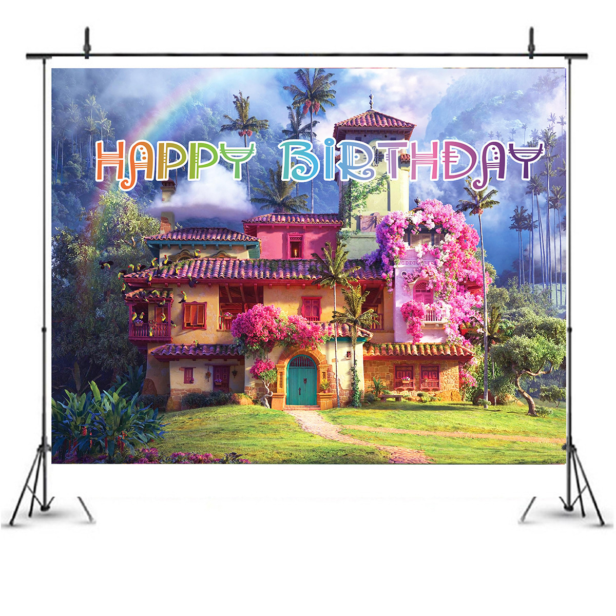 Comercio exterior magia Full House niños cumpleaños fiesta decoración suministros fotografía Fondo tela transfronteriza bandera exclusiva