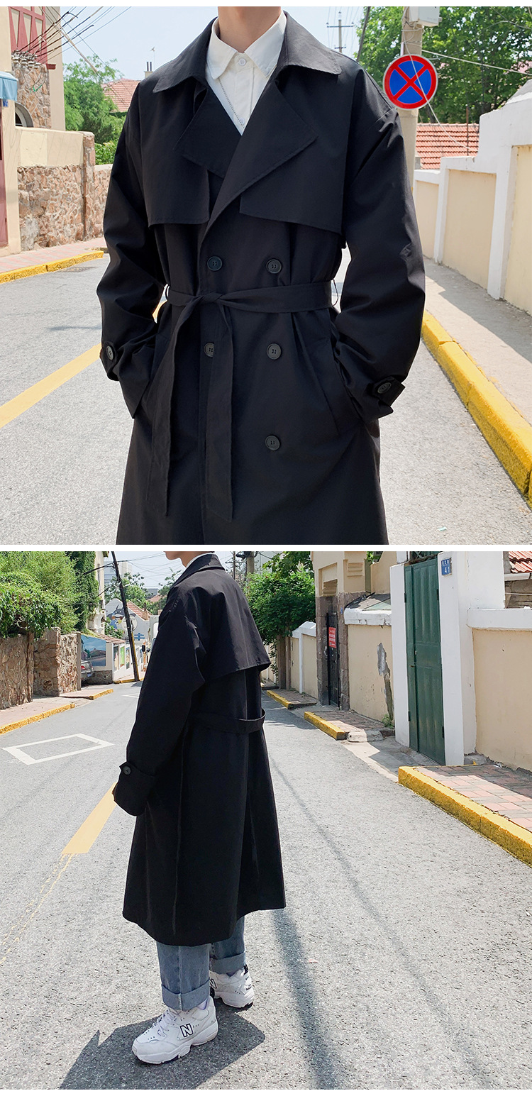 Winter neue lässige dicke zweireihige knielange Windjacke Herren einfarbig plus Größe lose Baumwollmantel_voghion.com