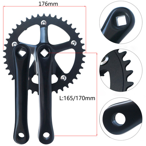 Bicycle square hole crank mountain bike road bike non-integrated aluminum alloy chainring 130BCD chainring 39t44T