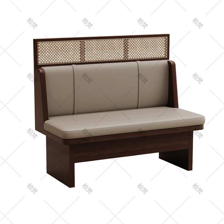 Compuesto de mesa y silla de madera maciza comercial de restaurante de té nórdico, restaurante de fideos industriales, restaurante de café, restaurante de barbacoa