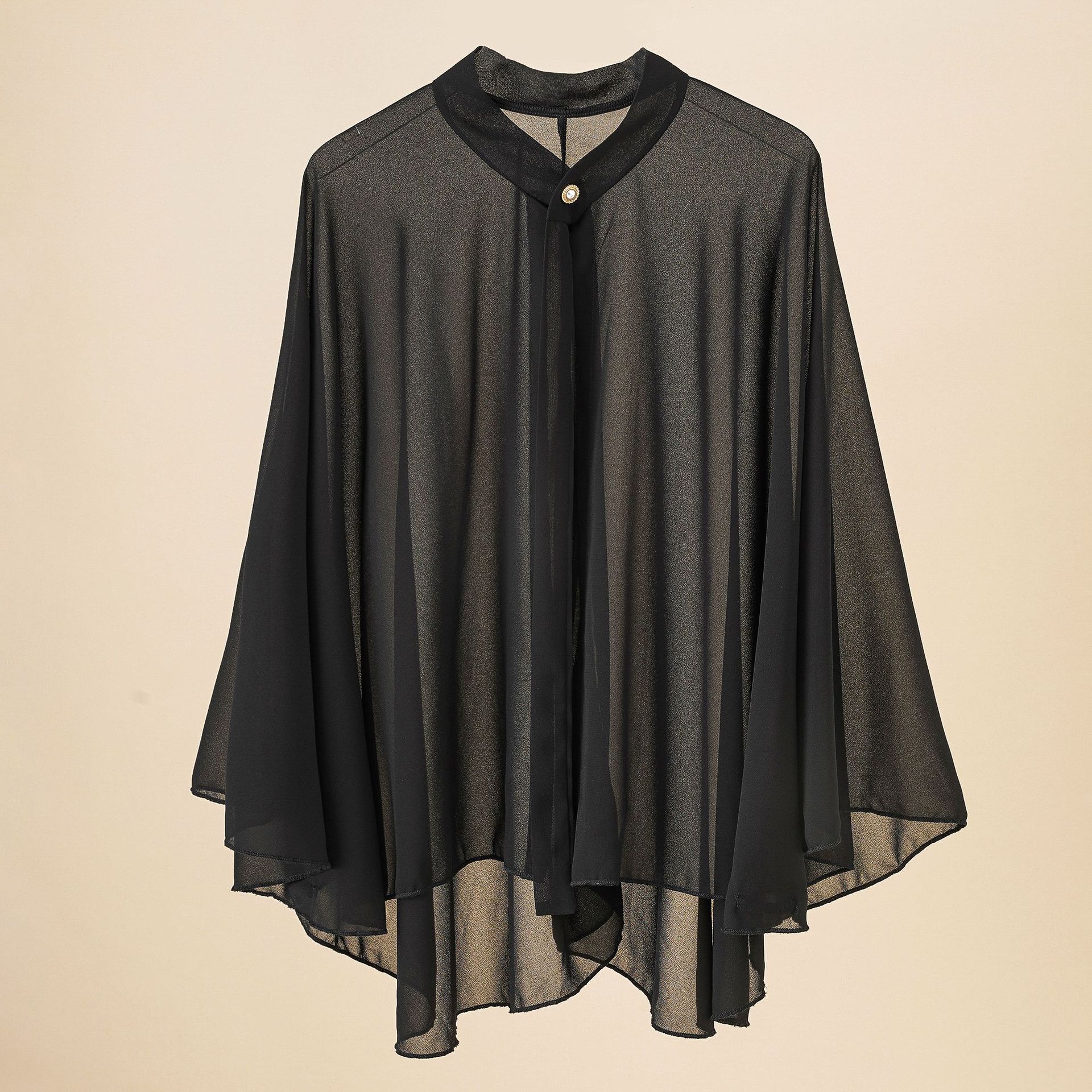 Pequeño chal verano nueva capa delgada capa gasa exterior cardigan corto color sólido ropa de protección solar para las mujeres image 6