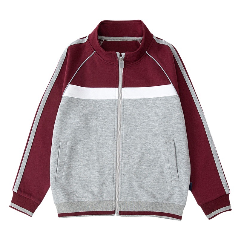 Primary and Secondary School Uniforms, Kidsren's Baseball Uniforms, Boys' Stand-Up Collar Zipper Shirts, Navy Blue Sports Suits, Middle and High School