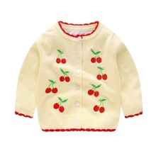 2022女寶寶毛衣單件開衫潮服1-3歲嬰幼兒針織衫雙層提花衣服代發