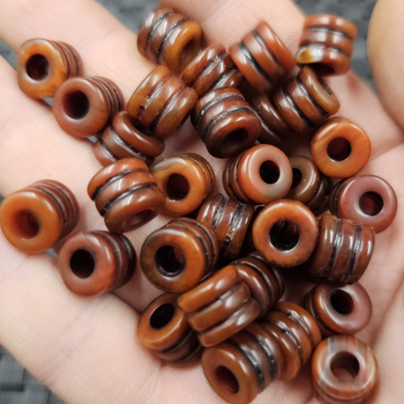 Antique Agate Large Hole Passepartout Jade Loose Beads Red Agate Old Bamboo Barrel Beads Bracelet Jewelry Accessories Beads Antique Agate Large Hole Passepartout Jade Loose Beads Red Agate Old Bamboo Barrel Beads Bracelet Jewelry Accessories Beads