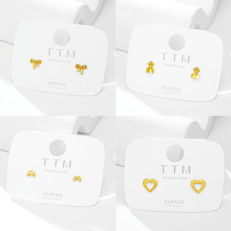 Joyería Asahei estrella flores mariposa pernos de orejas para mujeres japonesas y coreanas pequeños pernos de orejas coreanas ins corona amor pendientes