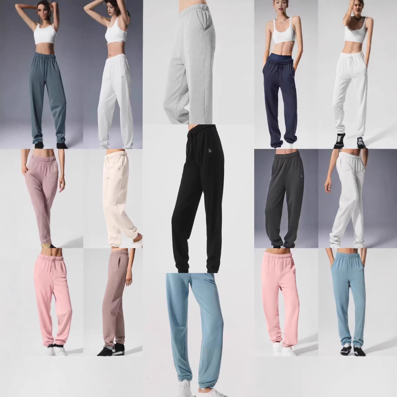 Cross-Border American-Style 3D Logo Sports Pants, Fleece-Lined, Loose Casual Sweatpants for Women, Windproof, Warm, Jogger Yoga Pants