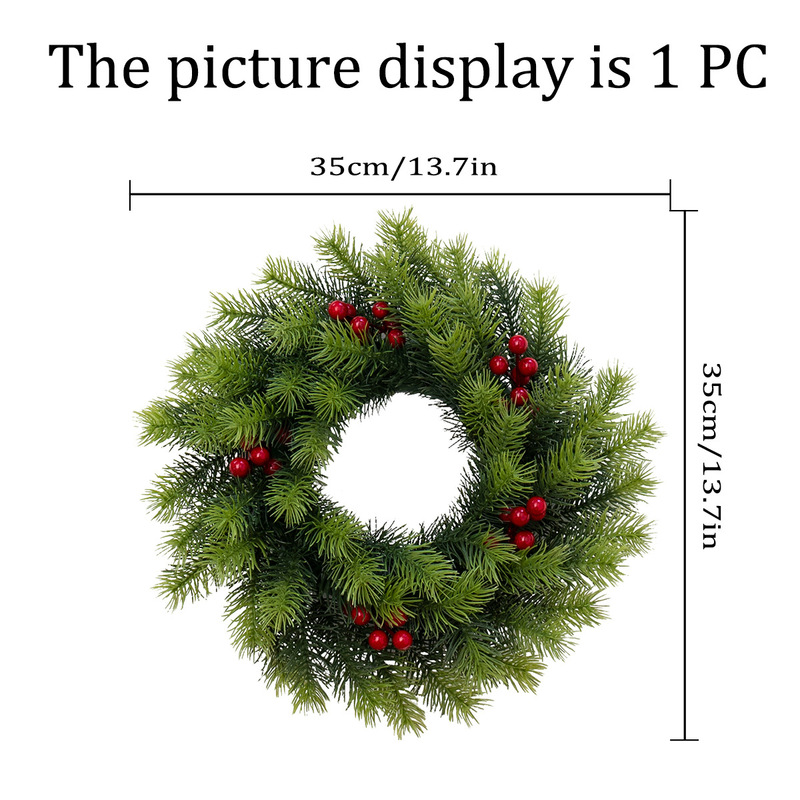 在庫あり Amazon クリスマスガーランドドアリングシミュレーション松葉ガーランドクリスマス人工緑の植物装飾ドアと窓の吊り下げ装飾|undefined