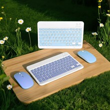 平板手机无线蓝牙连接键盘鼠标套装彩色热销爆适用于iPad华为