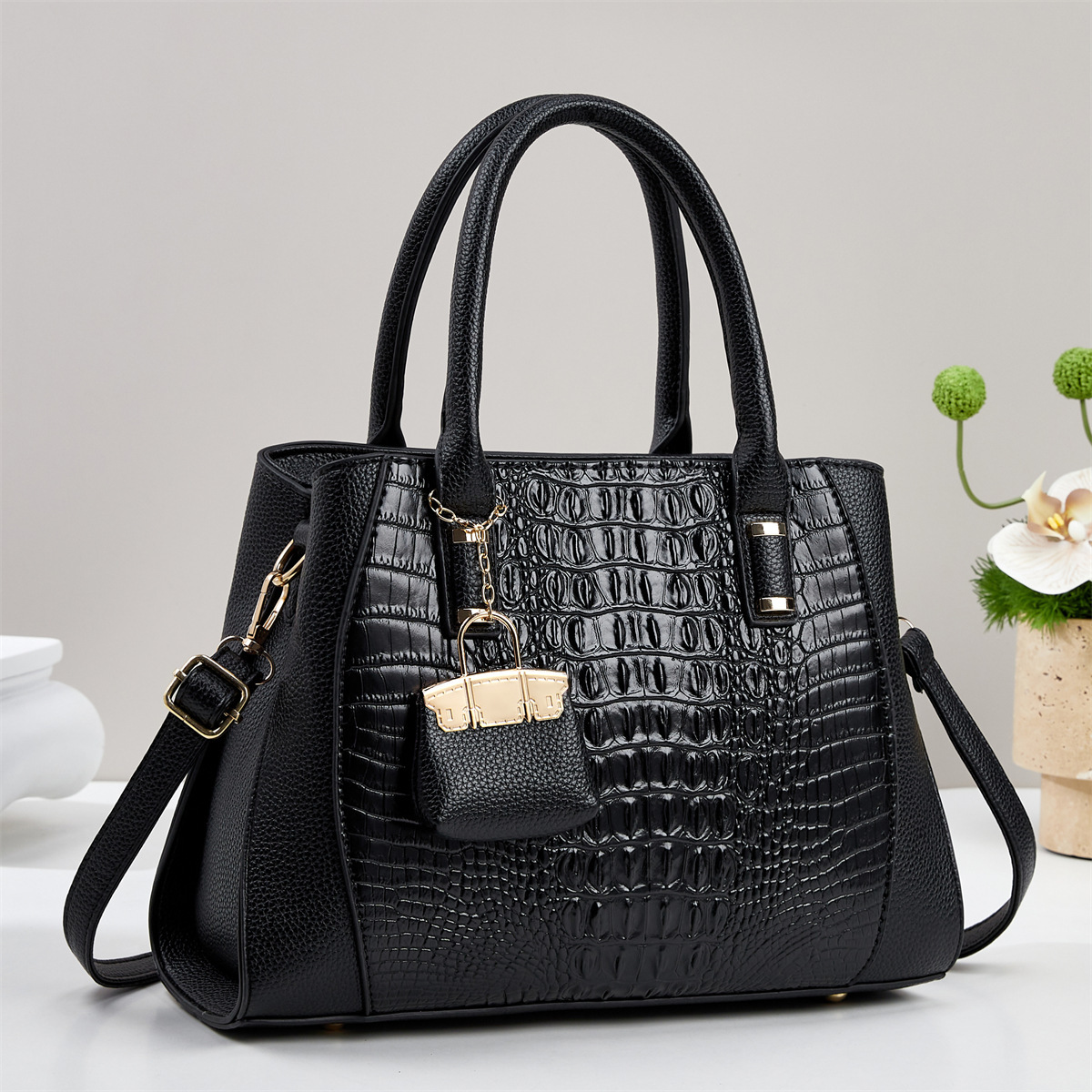 Bolso de mujer 2025, nuevo estilo de moda, bolso de cocodrilo, bolso de moda, bolso de hombro, bolso de mujer