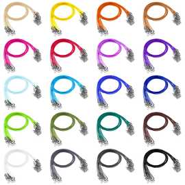 厂家直销打蜡皮革项链线彩色项链手链翡翠黄金吊坠转运编织绳