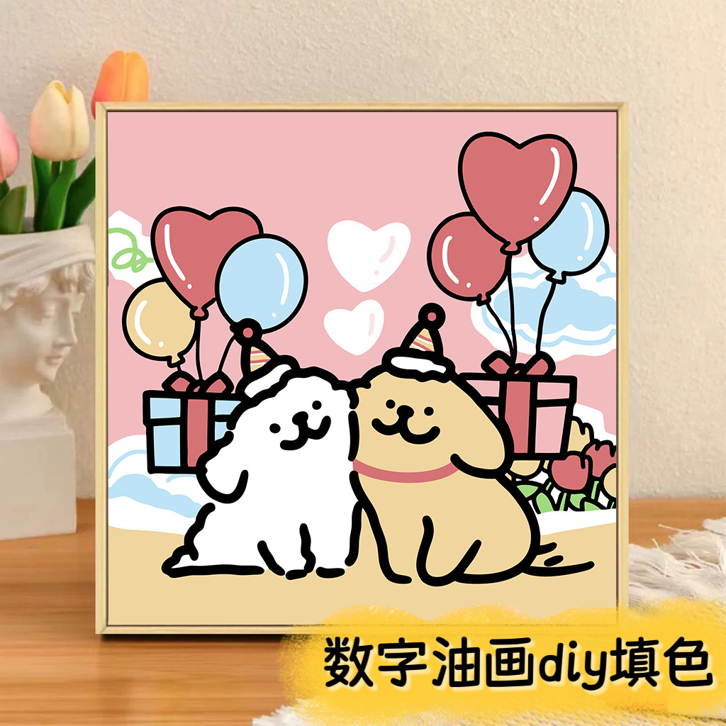 El niño prodigio de Nezha Naohai Diy pintura al óleo digital para colorear a mano Anime Ao Bing Nezha pintura al óleo pintura decorativa