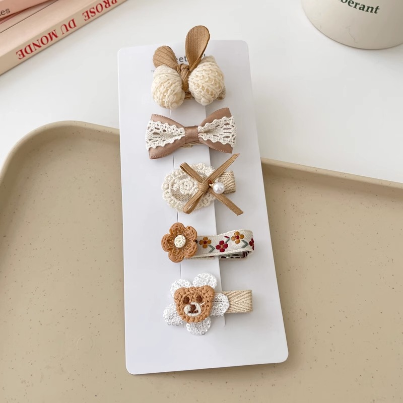 Las horquillas de color café para bebés no dañan el sudor, las pinzas para el cabello, los niños, los lindos clips, los sombreros, las mujeres 2025, las nuevas horquillas al por mayor