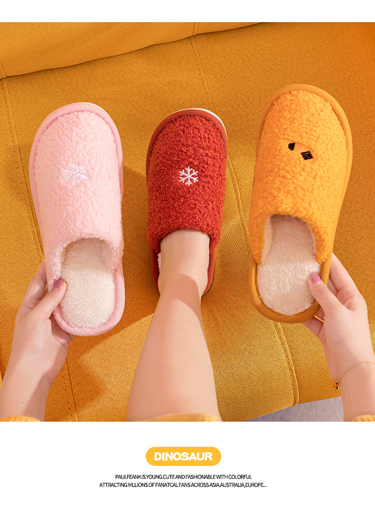 Nove pamučne papuče za jesen i zimu s debelim potplatom, neklizajuće plišane papuče za muškarce i žene, parove kod kuće_voghion.com