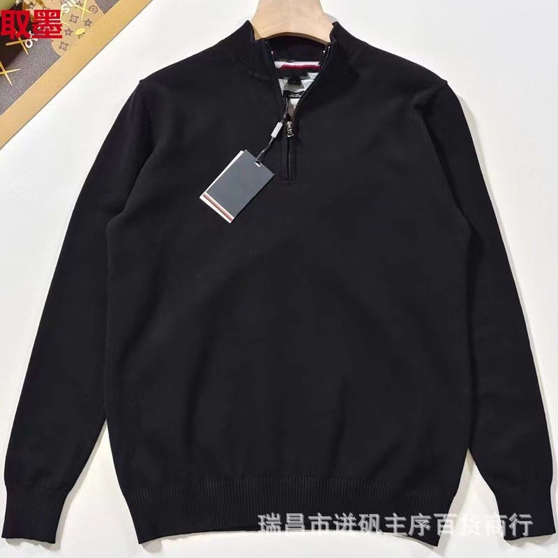 立领时尚休闲男士半高领毛衣秋冬潮流休闲拉链保暖针织衫外套|undefined