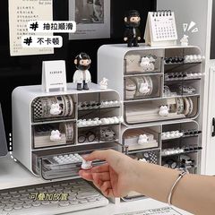デスクトップ収納ボックス引き出し式アクリル棚学生寮整理ボックス筆筒文房具化粧品収納
