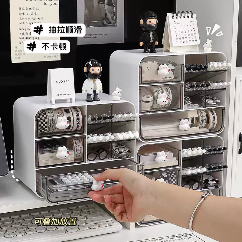 Настольная коробка для хранения ящика выдвижного ящика акрилового шкафа для хранения студенческого общежития