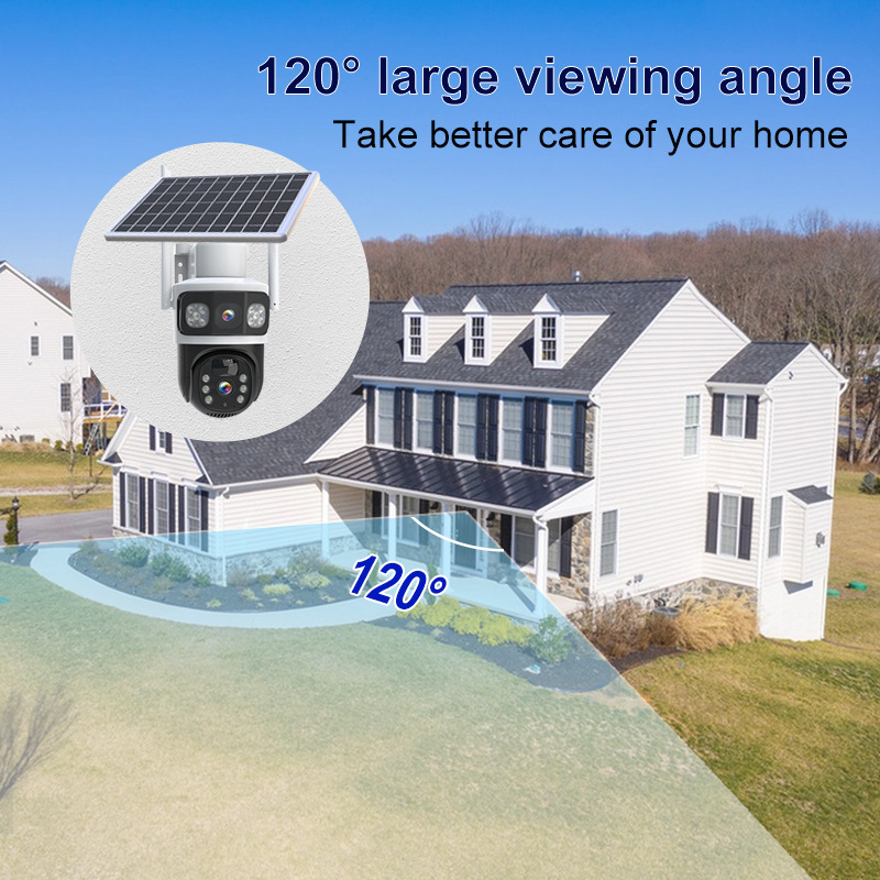 Monitoreo solar transfronterizo 360 cámara panorámica de baja potencia máquina de bola al aire libre máquina de bola gran angular image 4