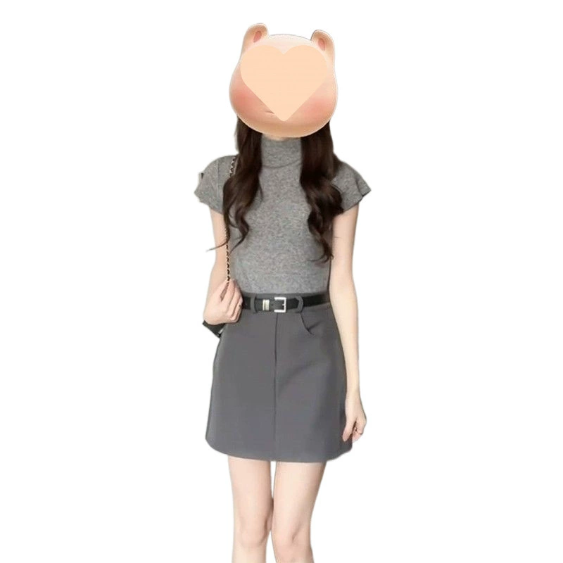 Spring set, colored mini-skirt, skirt, for teenagers, high-quality style