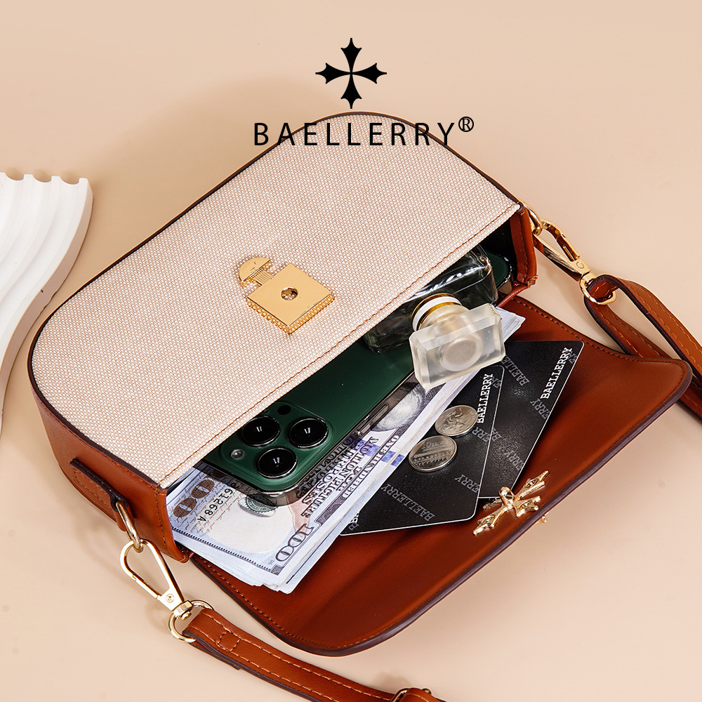 New Women's Mobile Phone Bag With Contrasting Colors Plain Weave Single Shoulder Crossbody Bag Mini Small Square Bag_voghion.com