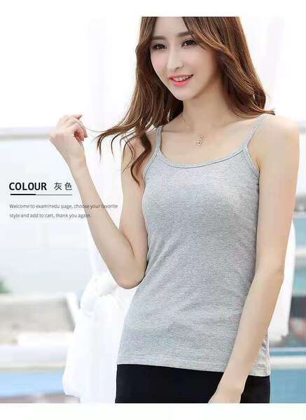 solid color fitted summer base body-friendly tank top for students