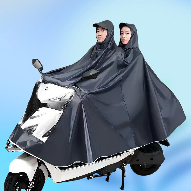 Raincoat for electric scooters, electric bikes, and motorcycles, enlarged and thickened, suitable for single or double riders, men and women, for full-body protection against heavy rain Raincoat for electric scooters, electric bikes, and motorcycles, enlarged and thickened, suitable for single or double riders, men and women, for full-body protection against heavy rain