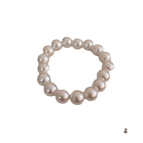 French Retro Minimalist Elastic Pearl Bracelet for Women, Beaded Bracelet, Charming Accessory, Elegant Jewelry