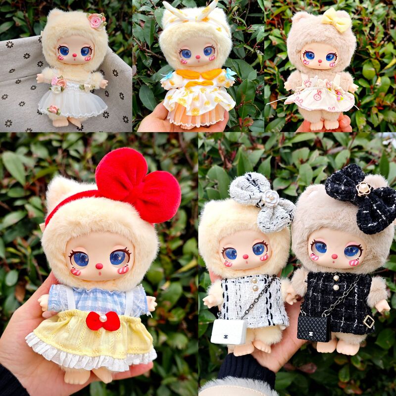 Doll Pendant 16CM Lila LUKY CAT Cute Little Fragrant Wind Snow White Skirt suit