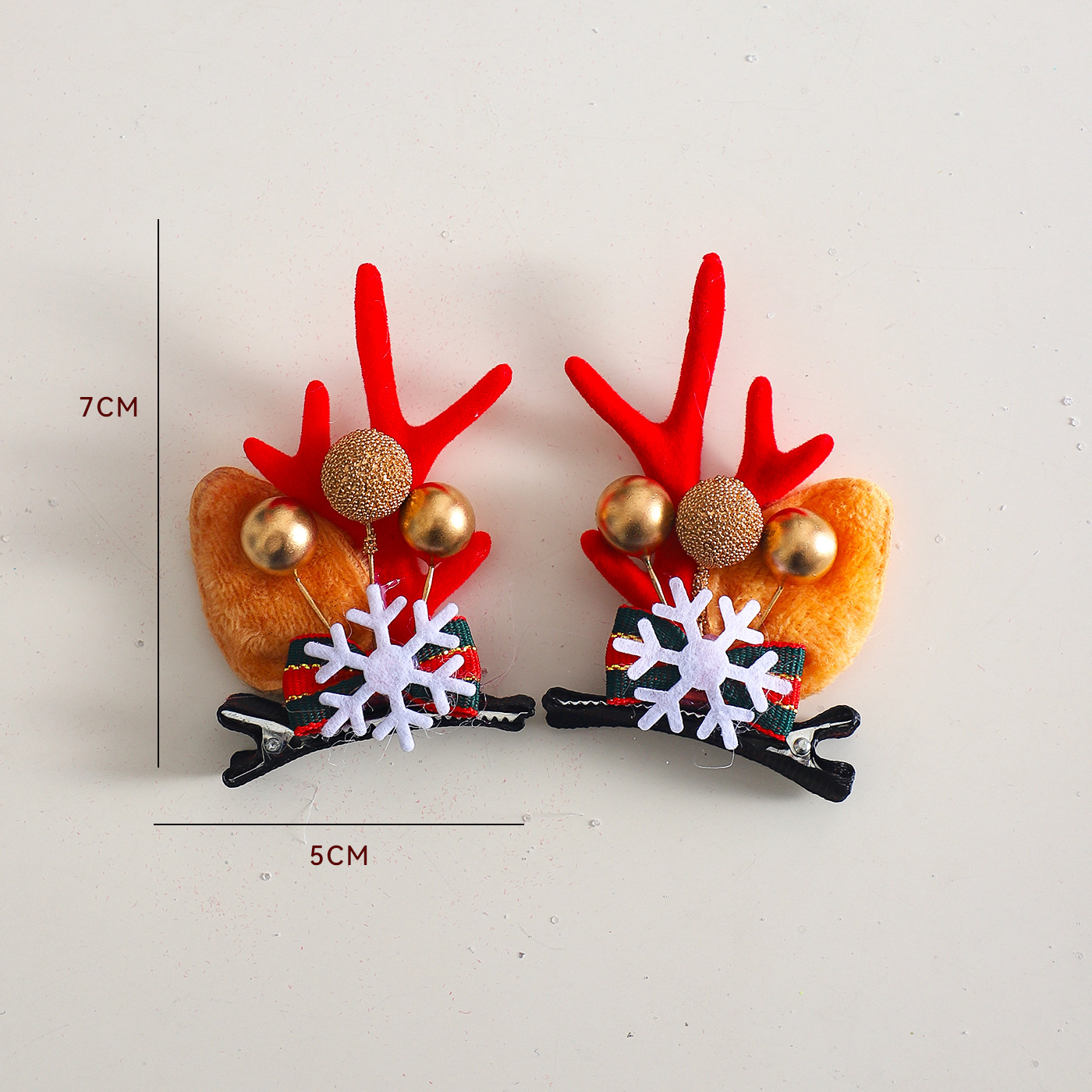 Decoración de árbol de Navidad de siete colores cordier corno de ciervo clips ornamentos embalaje de flores floral florista diy