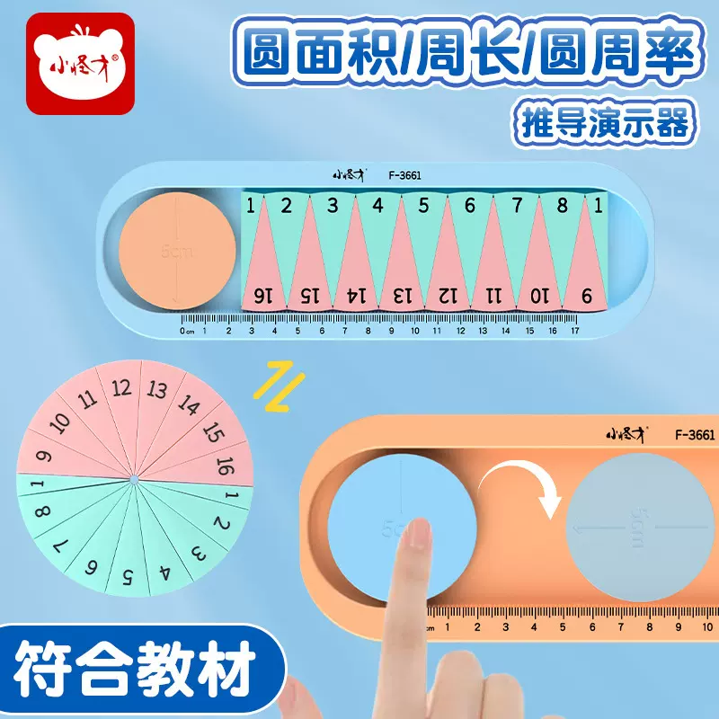 六年级教材同步课程教学教具圆面积圆周率周长公式推导演示器