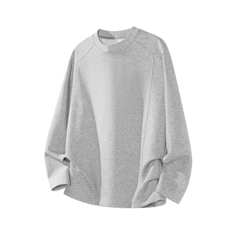 Trendy American-style Deconstructed Patchwork Long-sleeve T-shirt, Autumn Vintage Versatile Loose Casual Top_voghion.com